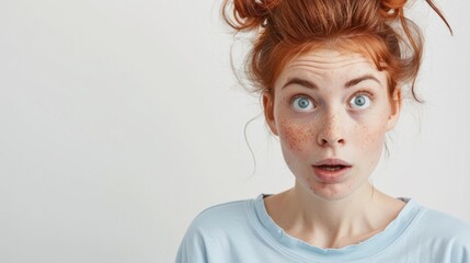 Young Woman with Surprised Expression
