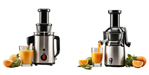 set of juicer isolated on transparent background