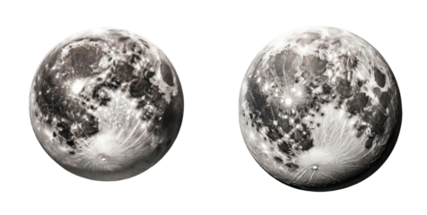set of moon isolated on transparent background