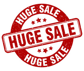 huge sale stamp. huge sale label. round grunge sign