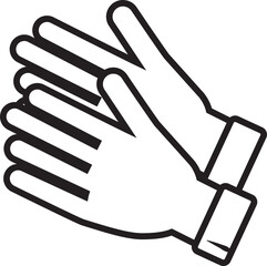 illustration of a pair of gloves icon