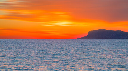 Sunset at the famous mediterranean 
- Alanya, Antalya, Turkey
