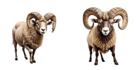 set of sheep isolated on transparent background