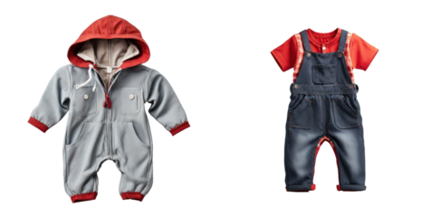 set of romper isolated on transparent background