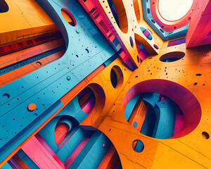 Vibrant Abstract Architecture