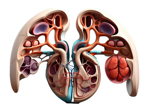 recommend clip art: human kidney 3d renders realistic anatomy. human organ vector illustration PNG design.