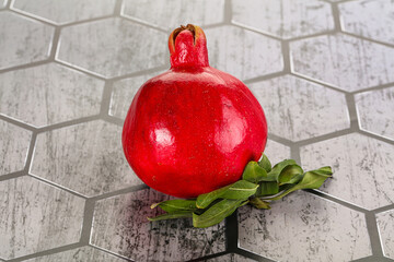 Ripe red sweet and juicy Pomegranate