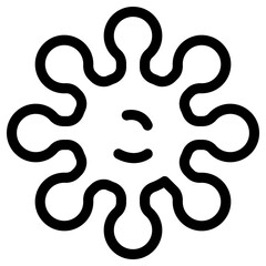bacteria icon, simple vector design