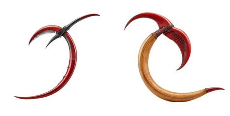 set of sickle isolated on transparent background