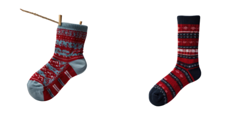 set of socks isolated on transparent background