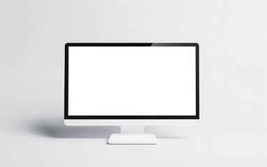 Blank LCD computer monitor screen mockup, a common sight for troubleshooting any electronic display