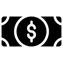 cash icon, simple vector design