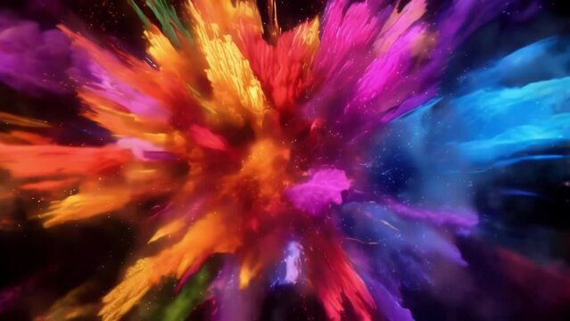 Dazzling and dynamic these colorful explosions against a black background are a sight to behold.