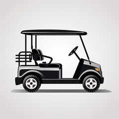 silhouette of a car golf