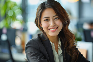 Obraz premium Asian business professional working in an office expertise in business efficiency and marketing planning.
