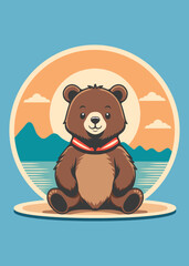 Teddy bear on a beach