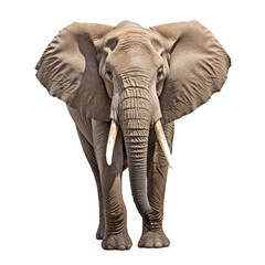 an elephant with tusks and large ears