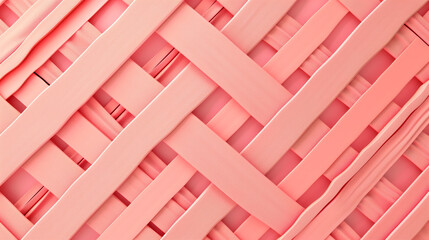 Blush pink and coral lines form a delicate, feminine 3D pattern for soft designs.