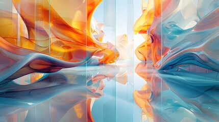 interior space, abstract colorful background