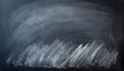 Chalk rubbed out on blackboard, chalk traces on blackboard