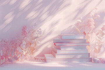 Gentle Pastel Hues in Elegant World Book Day Illustration