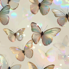 seamless background with butterflies