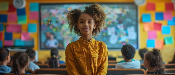 Modern Classroom Engagement with Interactive Tech. Concept Classroom Technology, Student Engagement, Interactive Learning, Modern Education, Technological Tools