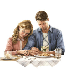 couple having dinner together