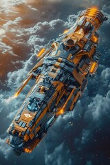 Fantasy LEGO spaceship, futuristic design ready to explore beyond the stars 8K , high-resolution, ultra HD,up32K HD