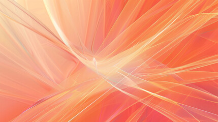 Peach and coral gradients are bisected by luminous lines, an abstract vision of sunset meets digital precision.