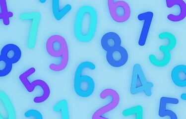 3D背景素材_数字_青