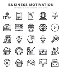 Business Motivation icons set for website and mobile site and apps.