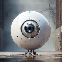 A security camera with legs