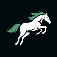 flat-vector-logo-for-horse--jumping--simple--graph