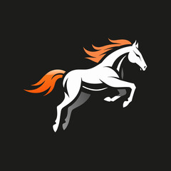 flat-vector-logo-for-horse--jumping--simple--graph