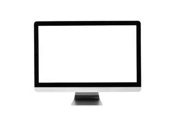 display monitor with blank isolated white or transparent display, isolated on white or transparent png