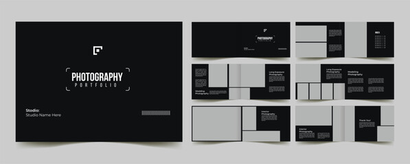 modern photography landscape portfolio layout design for photo collection portfolio brochure 