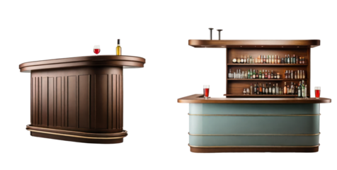 set of bar isolated on transparent background