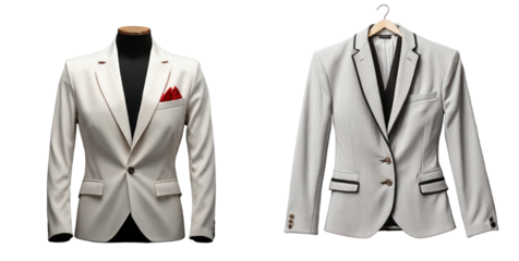 set of blazer isolated on transparent background