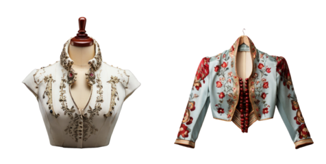 set of bolero isolated on transparent background