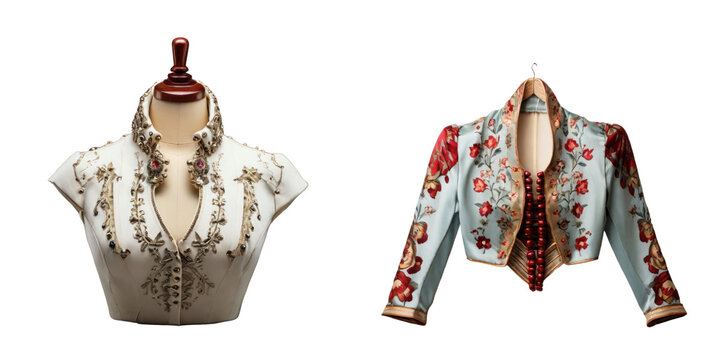 set of bolero isolated on transparent background