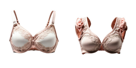 set of bra isolated on transparent background