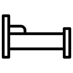 bed icon, simple vector design