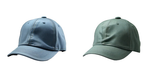 set of cap isolated on transparent background