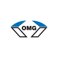 OMG letter logo design on white background. OMG logo. OMG creative initials letter Monogram logo icon concept. OMG letter design