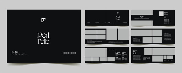 modern photography landscape portfolio layout design for photo collection portfolio brochure 