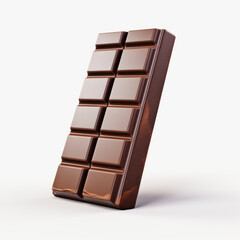 Obraz premium Chocolate bar isolated on white background.