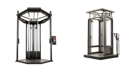 set of elevator isolated on transparent background