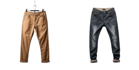 set of pants isolated on transparent background