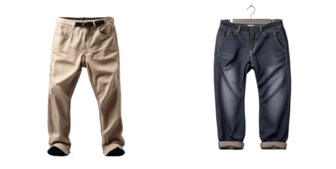 set of pants isolated on transparent background